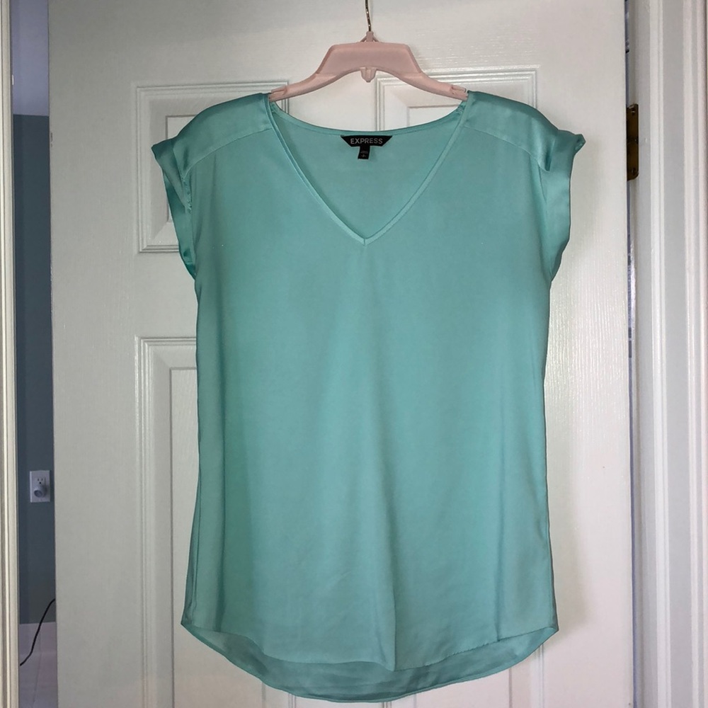 Light turquoise Express short sleeved shirt
